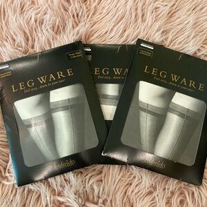 Frederick's of Hollywood black/ white colorband Thigh High Stockings bundle S